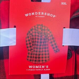 Wondershop Red and Black Plaid Women's Family Sleepwear Size XXL